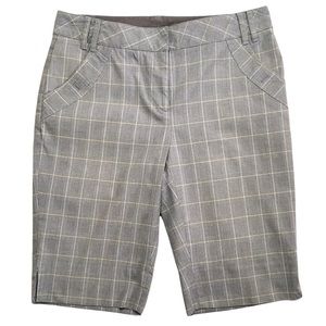 Cutter & Buck Women's Gray Glen Plaid Bermuda Shorts | 6